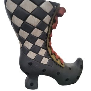 Resin Shoe vase for adding faux flowers